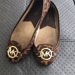 leopard print mk flats